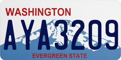 WA license plate AYA3209
