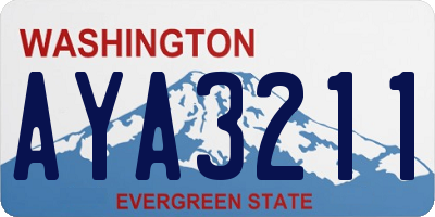 WA license plate AYA3211