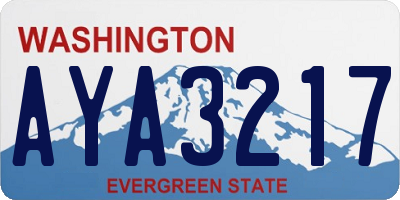 WA license plate AYA3217