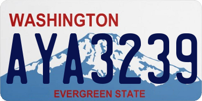 WA license plate AYA3239