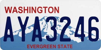 WA license plate AYA3246