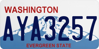 WA license plate AYA3257