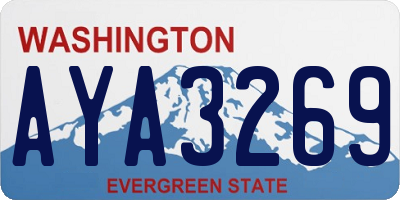 WA license plate AYA3269