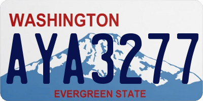 WA license plate AYA3277