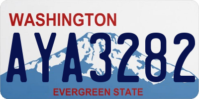 WA license plate AYA3282
