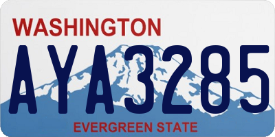 WA license plate AYA3285