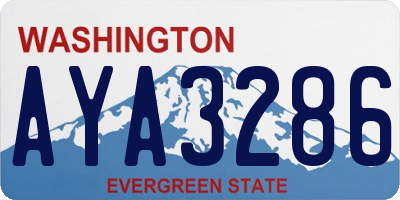 WA license plate AYA3286