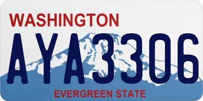 WA license plate AYA3306