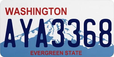 WA license plate AYA3368