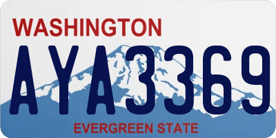 WA license plate AYA3369