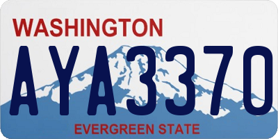 WA license plate AYA3370
