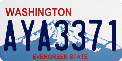 WA license plate AYA3371