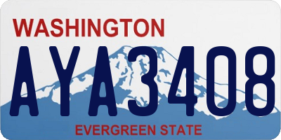 WA license plate AYA3408