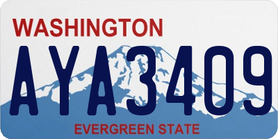 WA license plate AYA3409