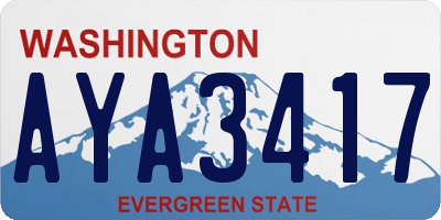 WA license plate AYA3417