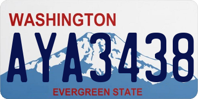 WA license plate AYA3438