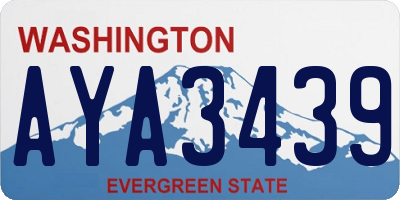 WA license plate AYA3439