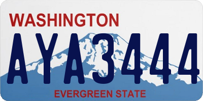 WA license plate AYA3444