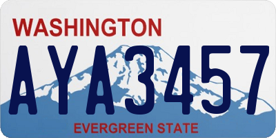 WA license plate AYA3457