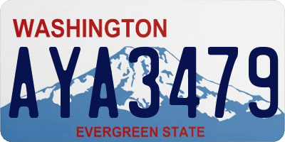 WA license plate AYA3479