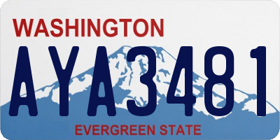 WA license plate AYA3481