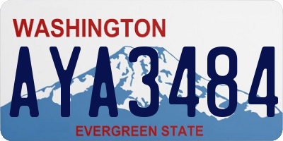 WA license plate AYA3484