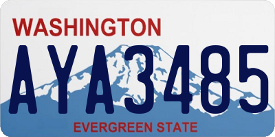 WA license plate AYA3485