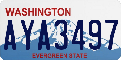 WA license plate AYA3497