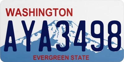 WA license plate AYA3498