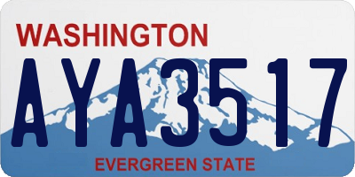 WA license plate AYA3517