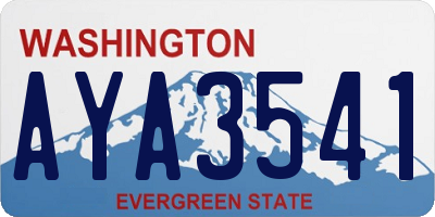 WA license plate AYA3541