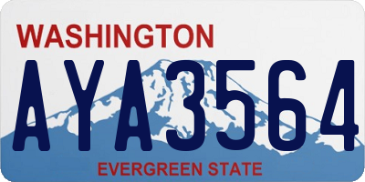 WA license plate AYA3564