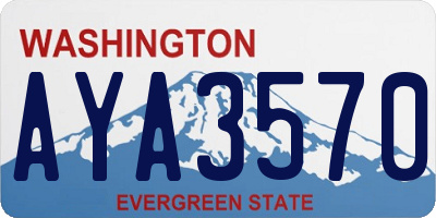 WA license plate AYA3570