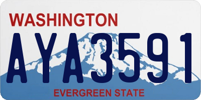 WA license plate AYA3591