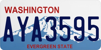 WA license plate AYA3595