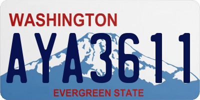 WA license plate AYA3611