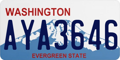 WA license plate AYA3646