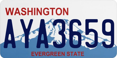 WA license plate AYA3659