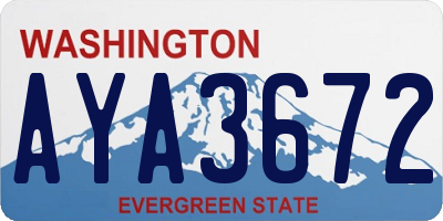 WA license plate AYA3672