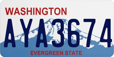 WA license plate AYA3674
