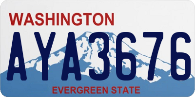 WA license plate AYA3676