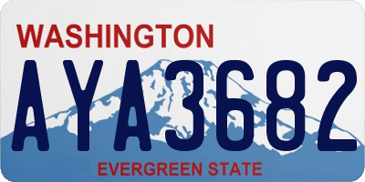 WA license plate AYA3682