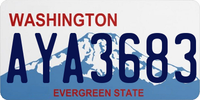 WA license plate AYA3683