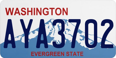 WA license plate AYA3702