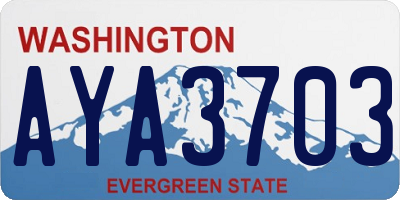 WA license plate AYA3703