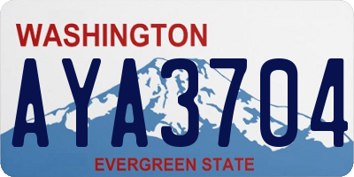 WA license plate AYA3704