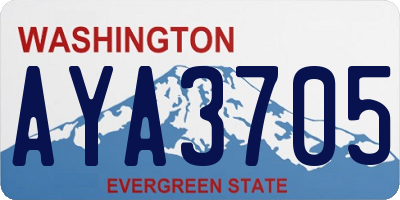 WA license plate AYA3705