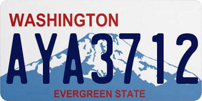WA license plate AYA3712