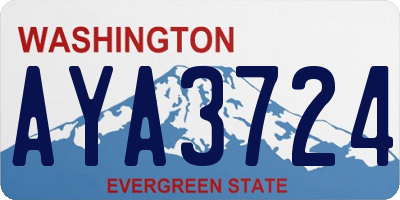 WA license plate AYA3724