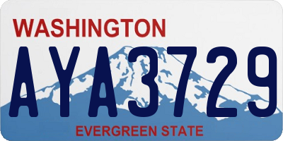 WA license plate AYA3729